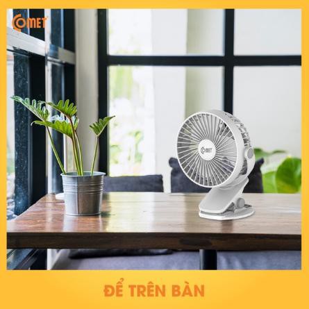 Quạt sạc kẹp bàn comet CRF0705 cao cấp chính hãng bảo hành 12 tháng