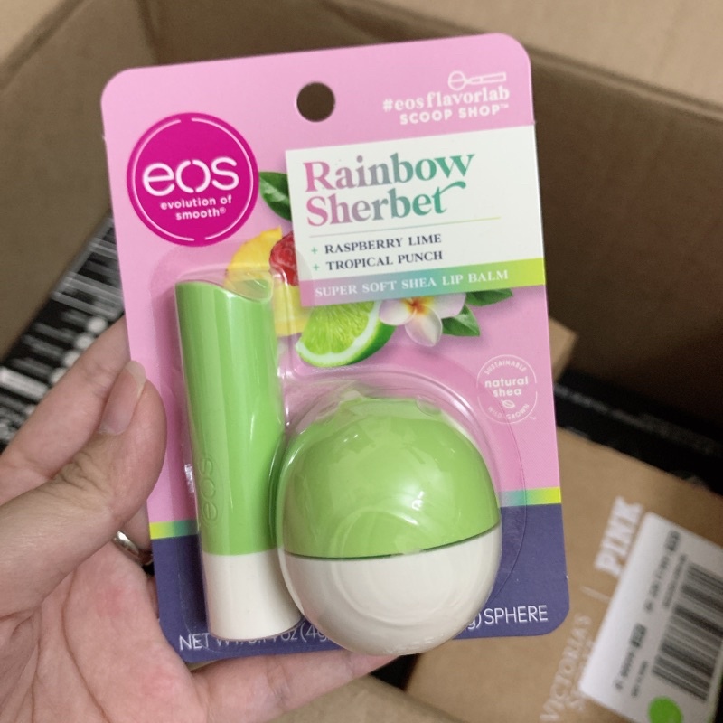 SET QUÀ TẶNG SON TRỨNG DƯỠNG MÔI VÀ DƯỠNG DA TAY EOS