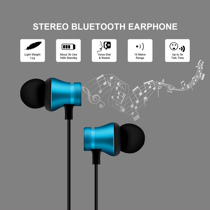 Tai Nghe Thể Thao Không Dây XT11 Bluetooth Có Nam Châm Chất Lượng Cao