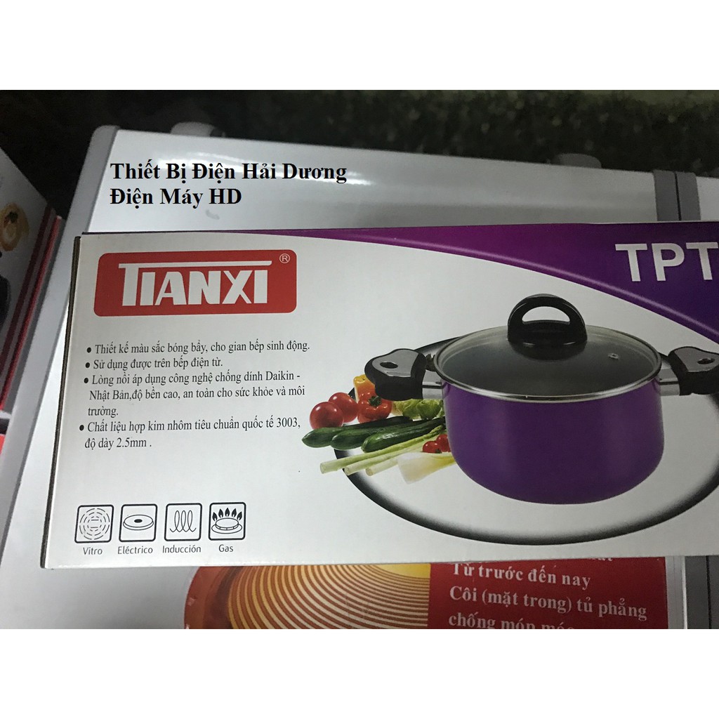 Nồi hợp kim nhôm Tianxi TPT20E - Nhập khẩu nguyên chiếc - Đường kính 20cm - Bảo hành 12 tháng