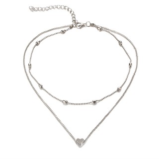 N8l-thời Trang Bạc 925 Vàng Choker Chunky Dây Xích Yếm Vòng Cổ Nữ Trang Sức