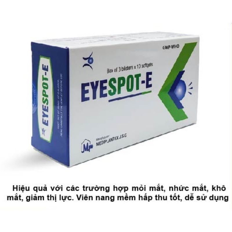 EYESPOT - E  Dùng cho người bị khô mắt, mỏi mắt, nhức mắt, giảm thị lực. Các bệnh liên quan đến thị lực...