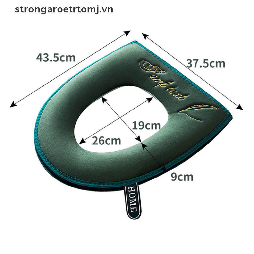 Tấm Lót Bồn Cầu Mềm Mại Giữ Ấm Mùa Đông Có Khóa Kéo Tháo Rời Được