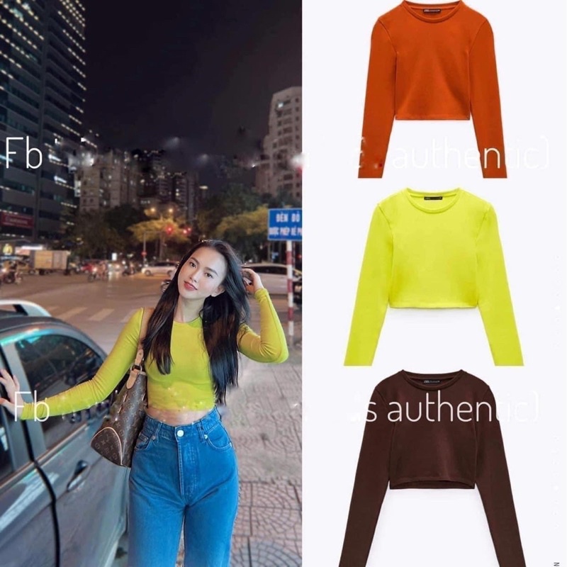 Áo thun croptop Zara authentic