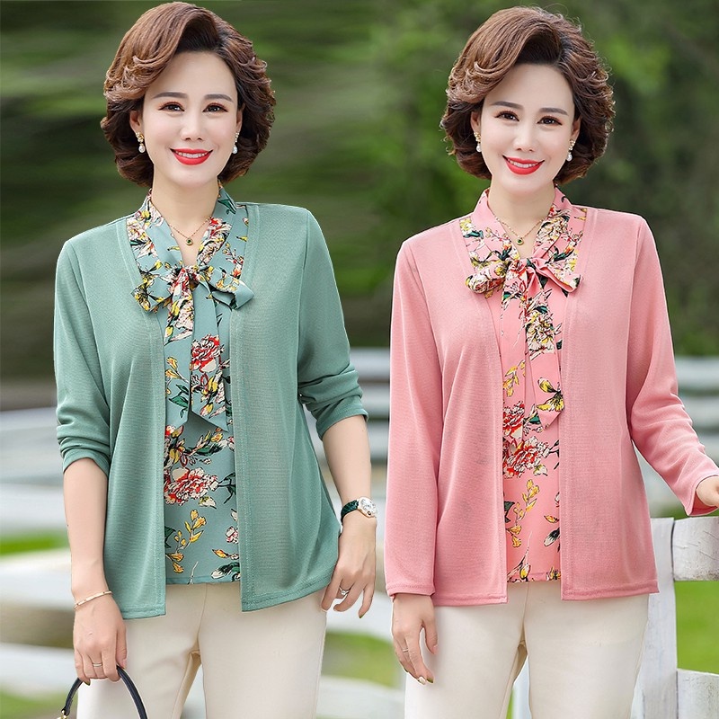 ÁO VOAN CÓ NƠ CỔ VOẠT GIẢ ÁO KHOÁC, SANG TRỌNG QUÝ PHÁI DÀNH CHO NGƯỜI TRUNG NIÊN, CHO MẸ, CHO DÌ, CHO CÔ