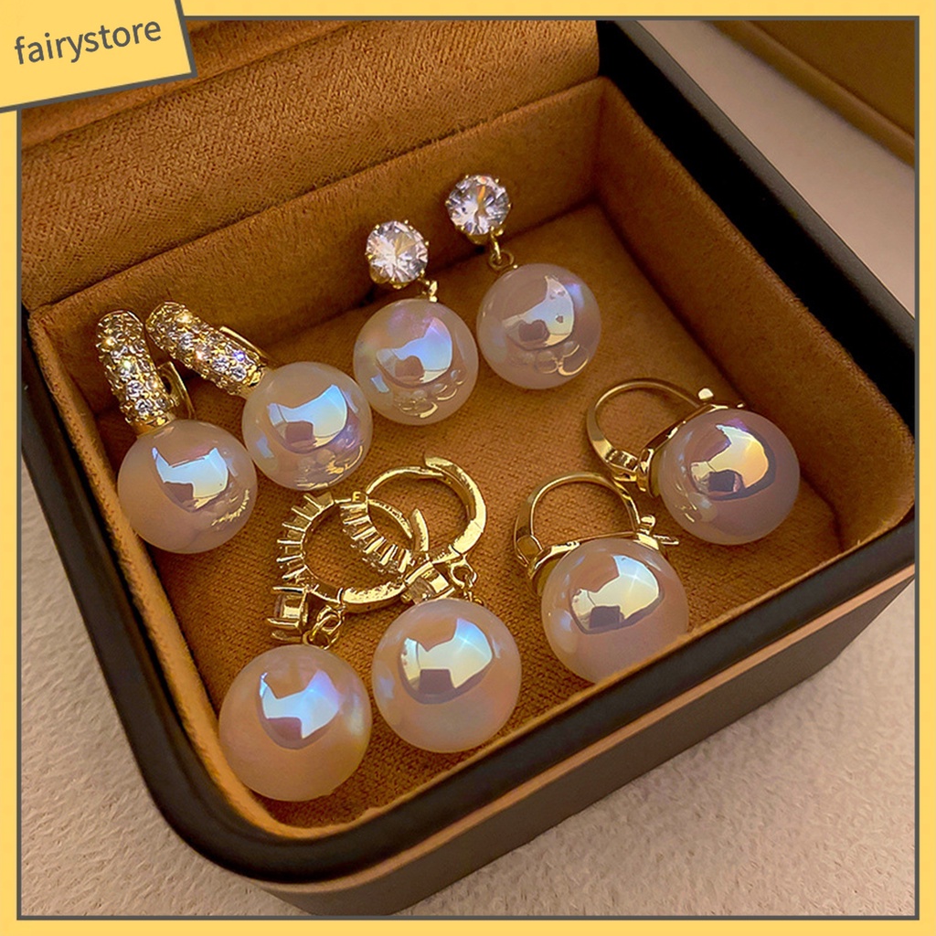 1 Đôi Bông Tai Ngọc Trai Giả Thời Trang Nữ Tính