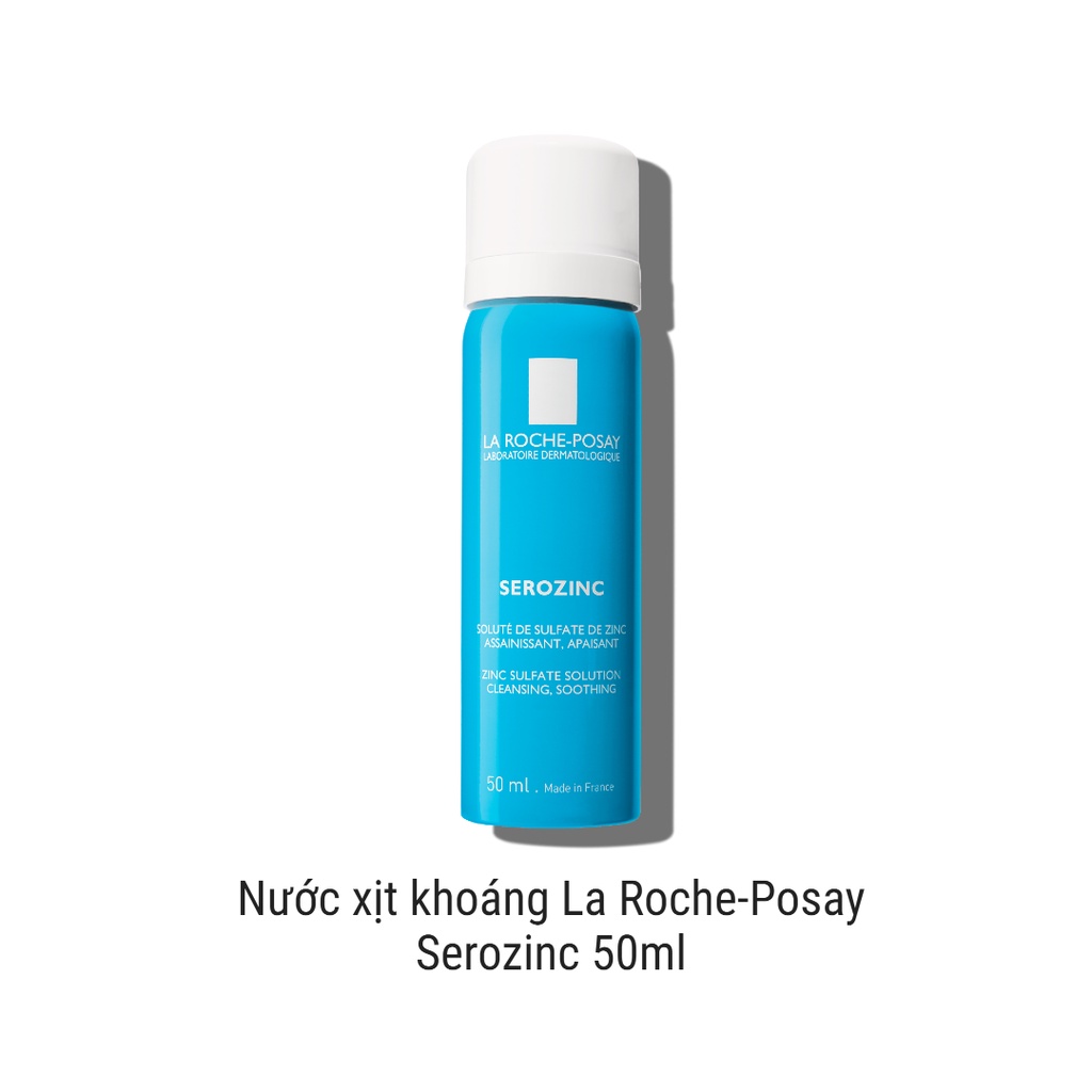 Nước xịt khoáng làm dịu da &amp; giảm bóng nhờn cho da dầu mụn La Roche-Posay Serozinc 50ml