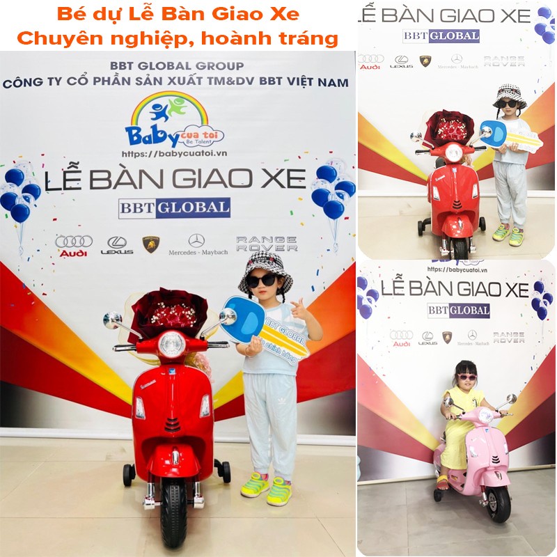 Xe máy điện trẻ em BBT Global Vespa BBT-6116