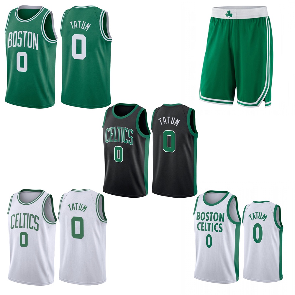 Áo bóng rổ nam thêu Boston Celtics No.0 Tatum Jersey