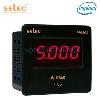 MA202 72x72 Đồng hồ ampe kế kỹ thuật số hiển thị 4 số LED SELEC