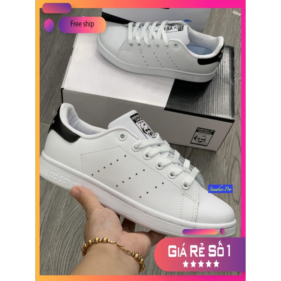 Giày thể thao sneaker Stan Smith gót đen bản tốt nhất phân khúc năng động dành cho nam nữ