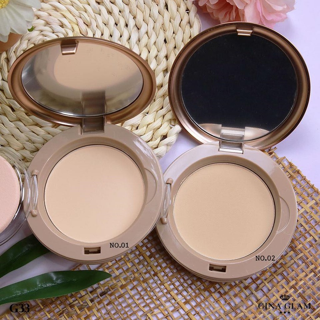 Phấn Phủ Gina Glam Che Phủ Tốt , Bền Màu Gina Glam Pressed Powder Sweet Girls