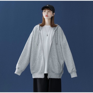 (Video+Ảnh Thật) Áo Khoác Nỉ Khóa Zip Oversize- Hoodie dáng thụng form rộng dài tay, kiểu dáng basic, thiết kế trẻ trung
