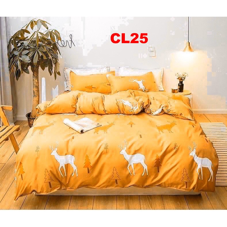 Bộ chăn ga gối CL25 set 4 món Loại 1 Cotton poly hàng Loại 1 nhập khẩu