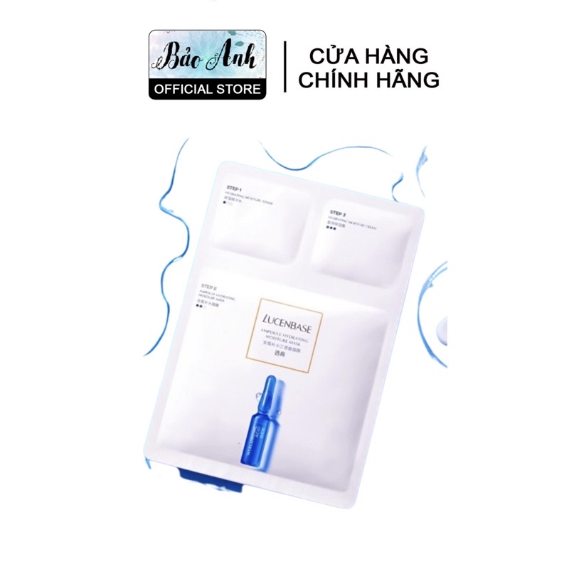 Mặt nạ Hyaluronic 3 Step cấp ẩm sâu, căng mềm da Lucenbase