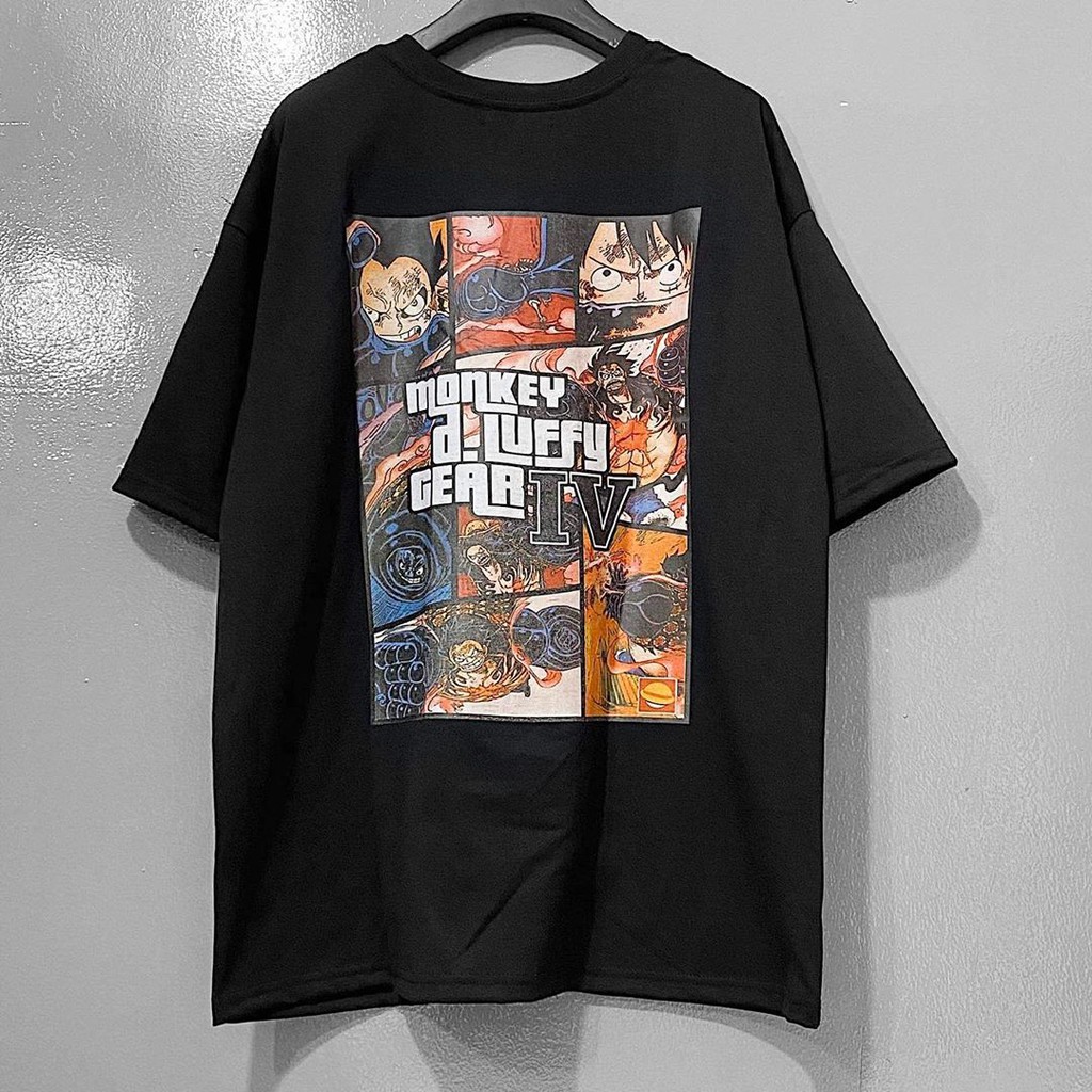 Áo Thun Tay Lỡ MONKEY LUFFY GEAR IV Form Rộng Unisex (2 Màu)