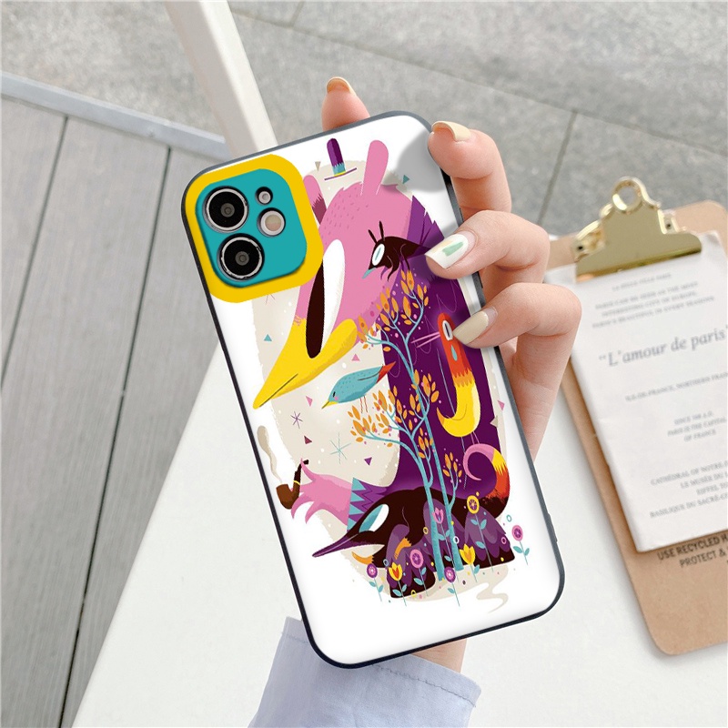 Ốp lưng iphone Hoạt hình cạnh vuông dẻo ip 6splus/7/7plus/8/8plus/x/xr/xs/11/12/pro/max/plus/13promax tr125