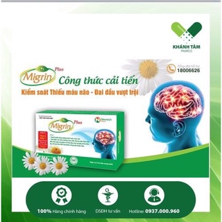 ! Migrin (Hộp 20 viên) - Giảm đau nửa đầu, migraine, thiếu máu não [mingrin]