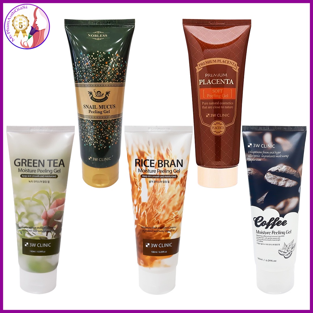 Tẩy tế bào chết 3W Clinic giảm mụn mờ thâm nám và giảm tàn nhang 180ml Hàn Quốc