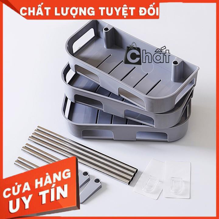 [XẢ KHO+FREE SHIP]  Kệ nhựa sau toilet 3 tầng ( hàng chuẩn trung)