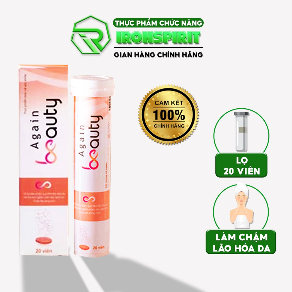Again Beauty Viên Sủi Collagen, Hỗ Trợ Khả Năng Chống Oxy Hóa, Làm Chậm Quá Trình Lão Hóa Da