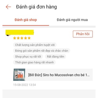 ( Bill Đức ảnh sau) Siro ho Mucosolvan 100ml, hàng Đức nội địa