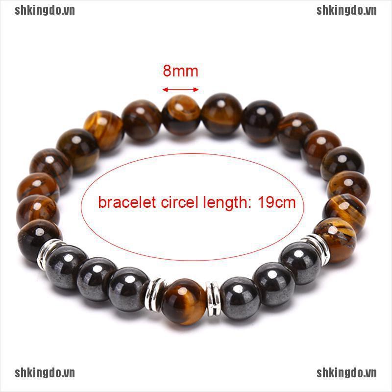 Vòng đeo tay chuỗi hạt đá thời trang thanh lịch dành cho nam