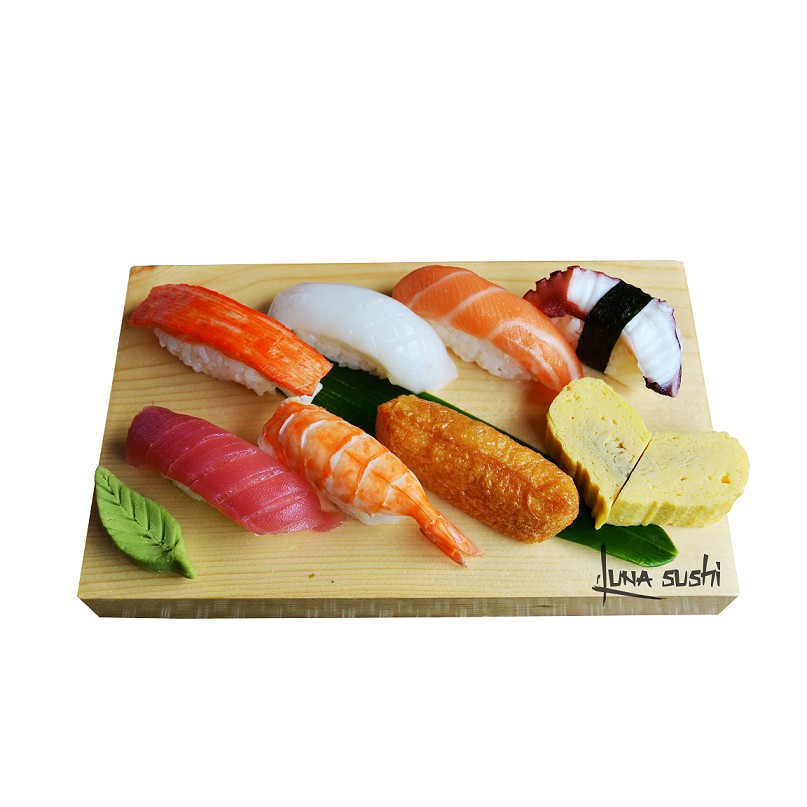 Thớt sushi sashimi gỗ 25x15cm trang trí decor món ăn nhà hàng Nhật