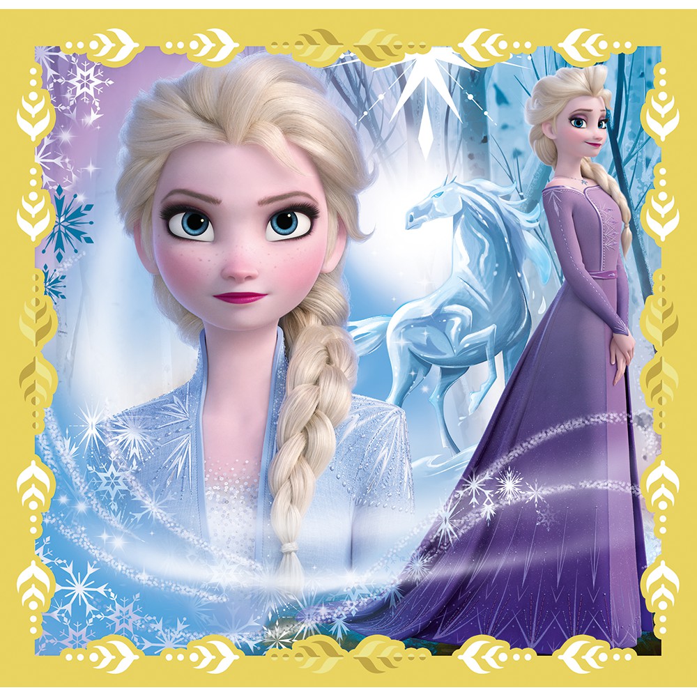 Tranh ghép hình 3 trong 1 (20/36/50 mảnh) Chủ đề Anna và Elsa Disney Frozen II Trefl 34847( dành cho bé 3 tuổi)