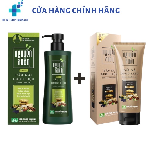 Bộ dầu gội và dầu xả dược liệu Nguyên Xuân Xanh - Dưỡng tóc và phục hồi tóc hư tổn, khô xơ