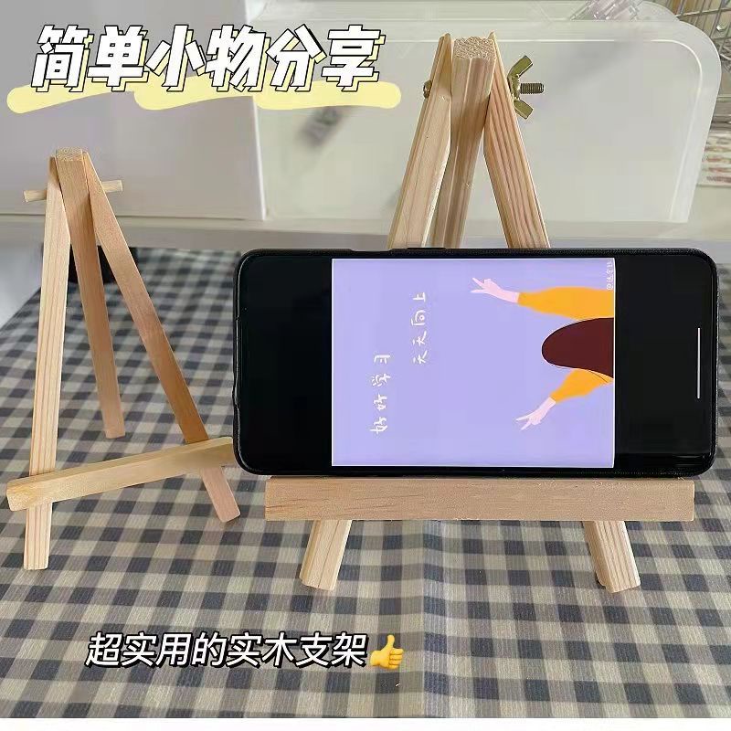 Giá Đỡ Điện Thoại Bằng Gỗ Hình Tam Giác Mini Phong Cách Mới