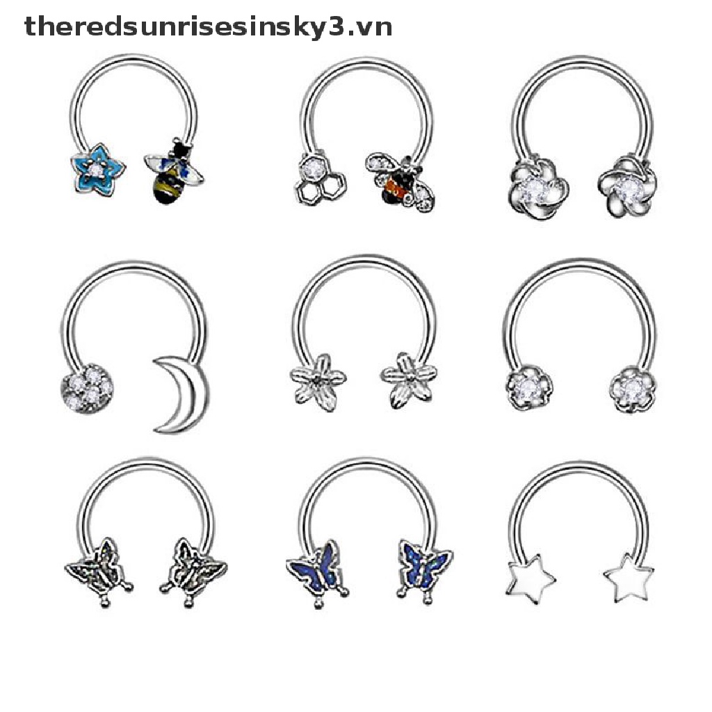 * Thời Trang Mới * * Khuyên Tai Dạng Vòng Xoắn Hình Bướm Nariz