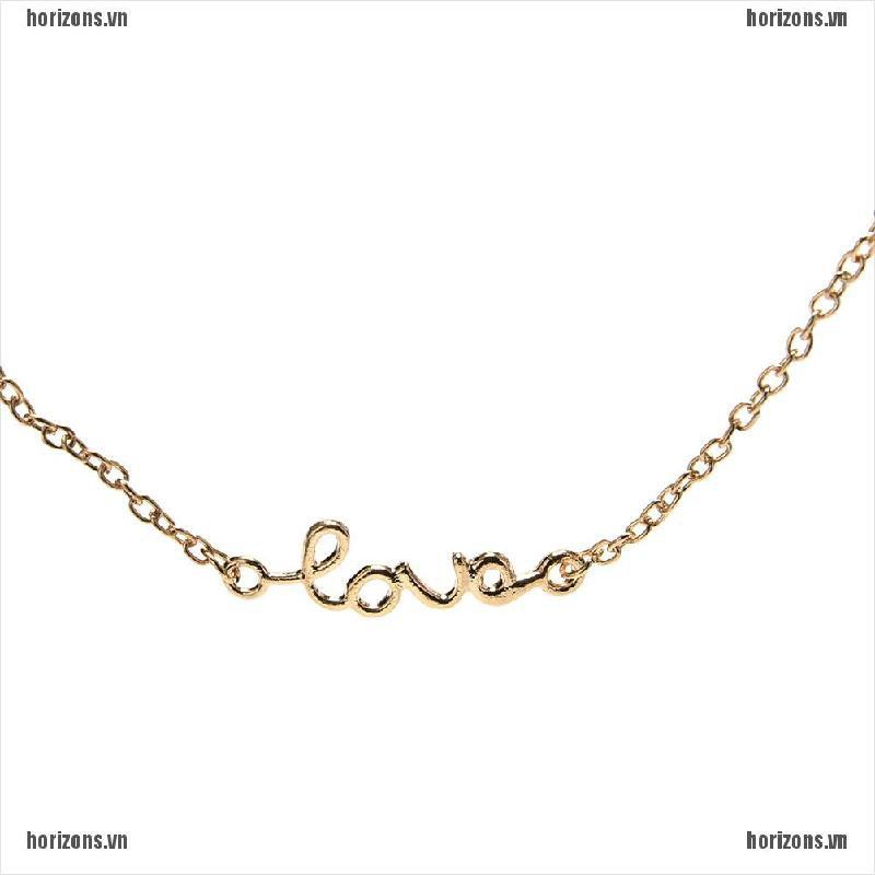 Thắt Lưng Dây Xích Mặt Chữ Love Màu Vàng 18K Cho Nữ