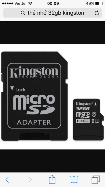 Thẻ 32G Kingston Chính Hãng