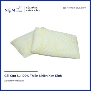 Gối Cao Su Thiên Nhiên Kim Đỉnh Siêu Mềm Mại, Giúp Nâng Đỡ Vai Gáy - Kích thước 40x60cm