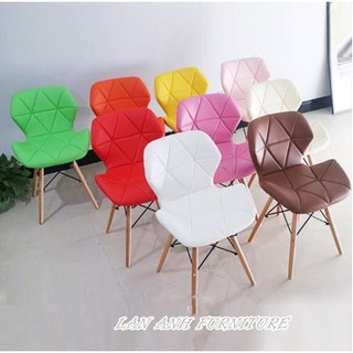 Ghế tựa cánh bướm bọc da chân gỗ nhập khẩu