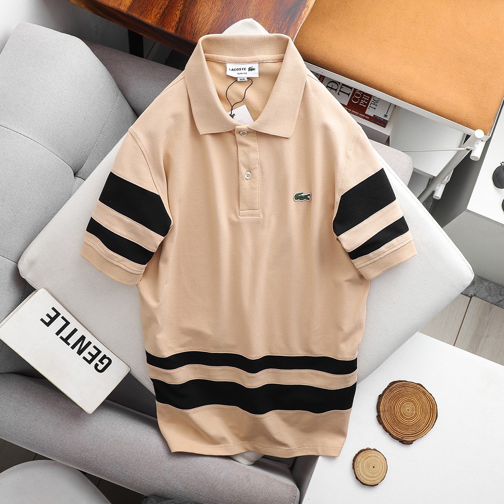 [Mã SR101512 giảm 25% đơn 50K] Áo Polo Nam Cao Cấp Lacoste Phong Cách Lịch Sự Cotton 100% co dãn 4 chiều | BigBuy360 - bigbuy360.vn