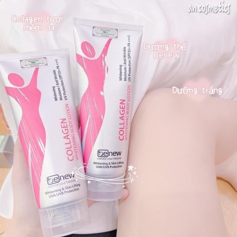 Kem Dưỡng Thể Trắng Da Toàn Thân Benew Collagen Whitening Body Lotion 200ml Hàn Quốc Chính Hãng
