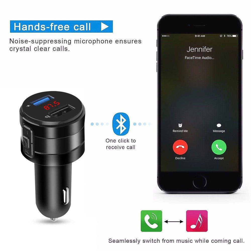 Củ Sạc NICKOLAS 2 Cổng USB 2 Cổng Kết Nối Bluetooth Chất Lượng Cao Thông Dụng Cho Xe Hơi