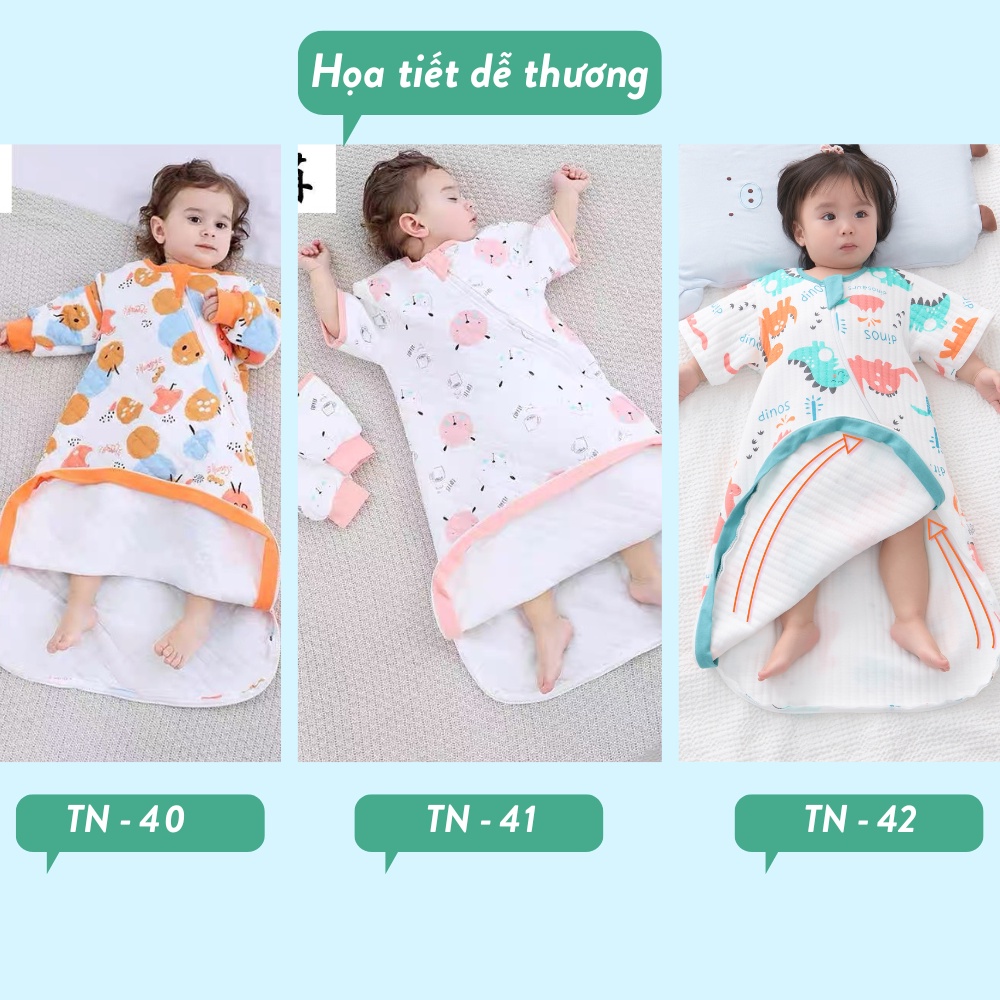 [MẪU MỚI] Túi Ngủ Trẻ Em - Túi Ngủ Cho Bé Cotton Trần Bông Mùa Đông (Mở Tay, Mở Chân)