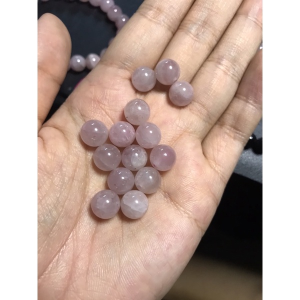 Hạt đá thach anh Hồng Rose Quartz 8-9mm