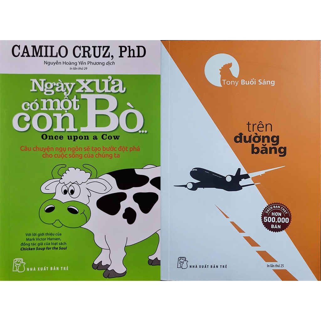 Sách - Combo 2 Cuốn: Ngày Xưa Có Một Con Bò + Trên Đường Băng ( Tony Buổi Sáng )