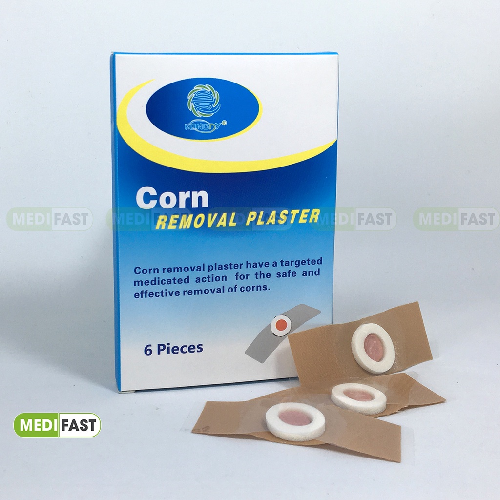 Miếng dán giảm mụn cóc Corn Removal Plaster Hộp 6 miếng dán mụn cơm, chai chân an toàn, không gây đau