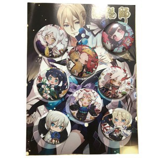 Bảng huy hiệu Âm Dương Sư 8 chiếc anime chibi dễ thương huy hiệu pin cài áo đẹp