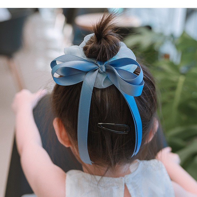 Dây Cột Tóc Dải Nơ Ruy Băng Dài Cho Bé - Scrunchies Đính Nơ