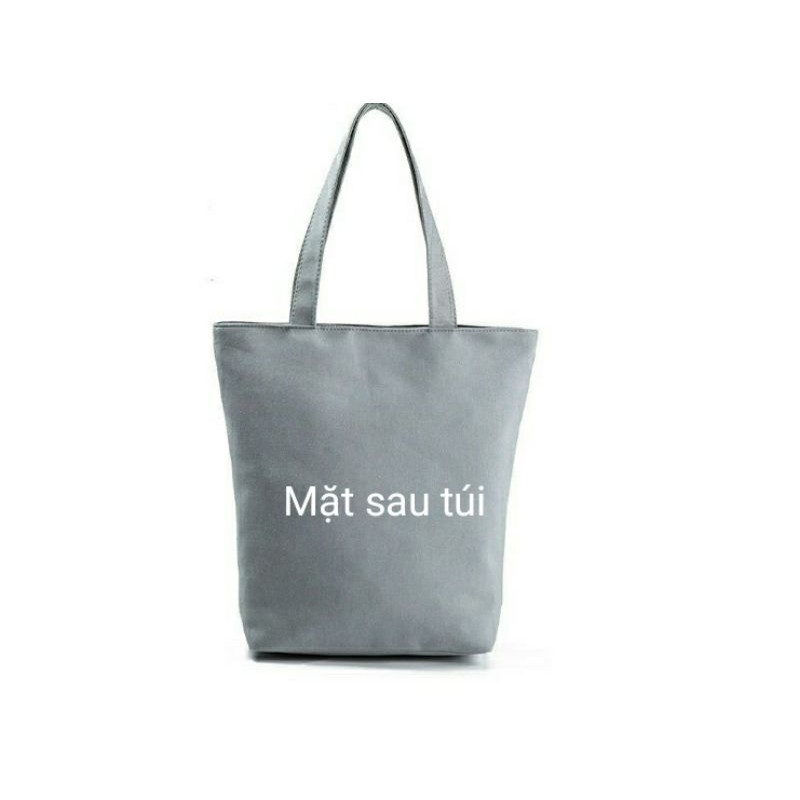 Túi tote vải canvas thời trang loại đẹp vải dày dặn có lớp lót trong