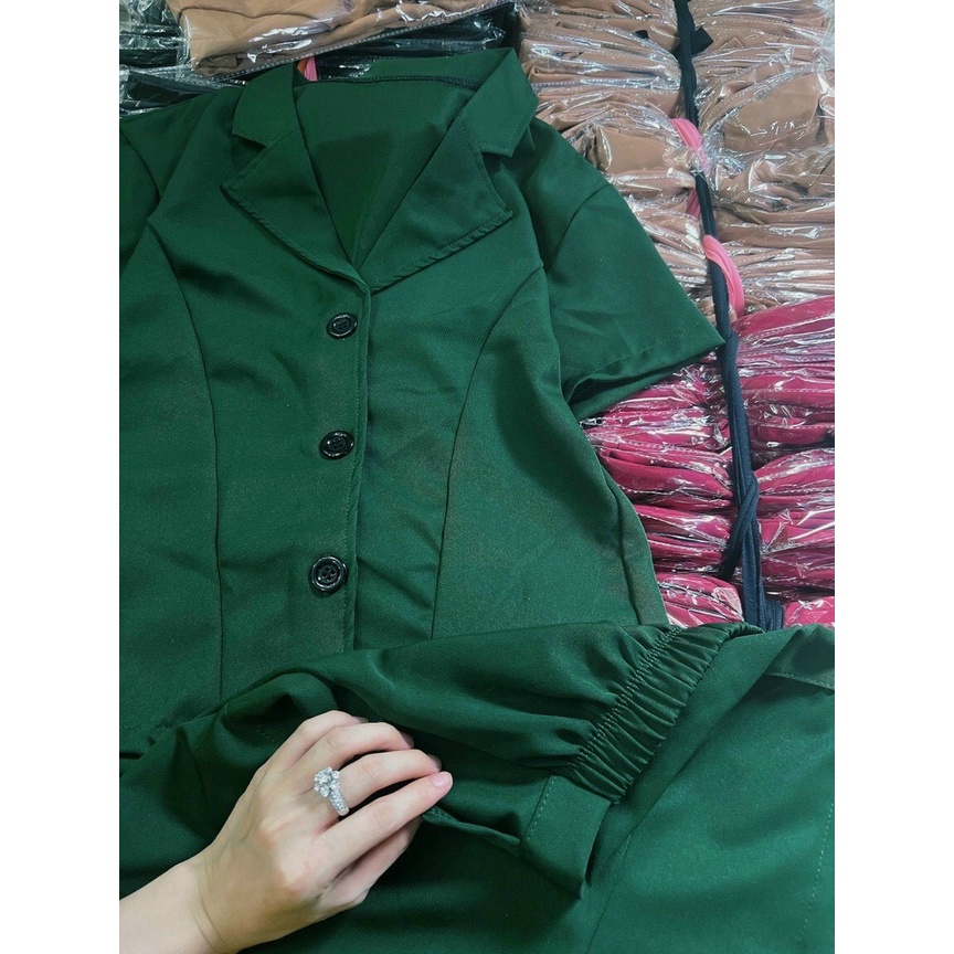 Set bộ đùi vest, set bộ áo vest tay ngắn kèm quần ngắn trơn xuông không bọa tiết