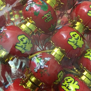 10 Quả cầu đỏ trang trí cây đào cây quất