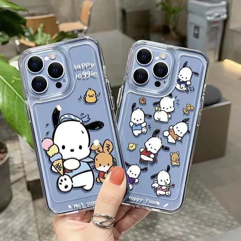 SANRIO Ốp Điện Thoại Cứng Trong Suốt Chống Sốc In Hình Pochacco Sang Trọng Cho iPhone 14 11 13 12 X XS Pro Max xr Mini xr
