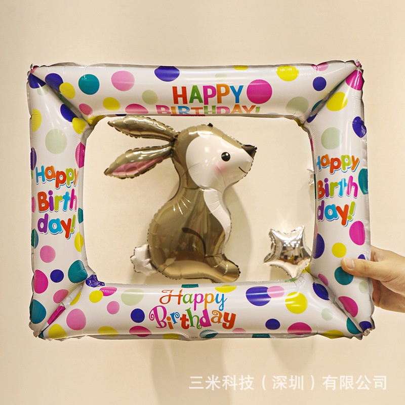 SET bóng trang trí sinh nhật Handmade Thỏ 4D kiểu Hàn Quốc tại nhà